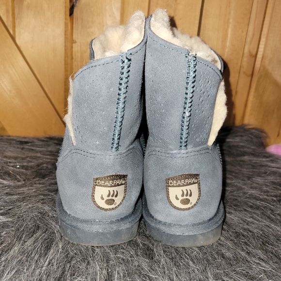 BEAR PAW Boot Womens Size 8 Fur Lined Bluish Gray - Picture 3 of 8